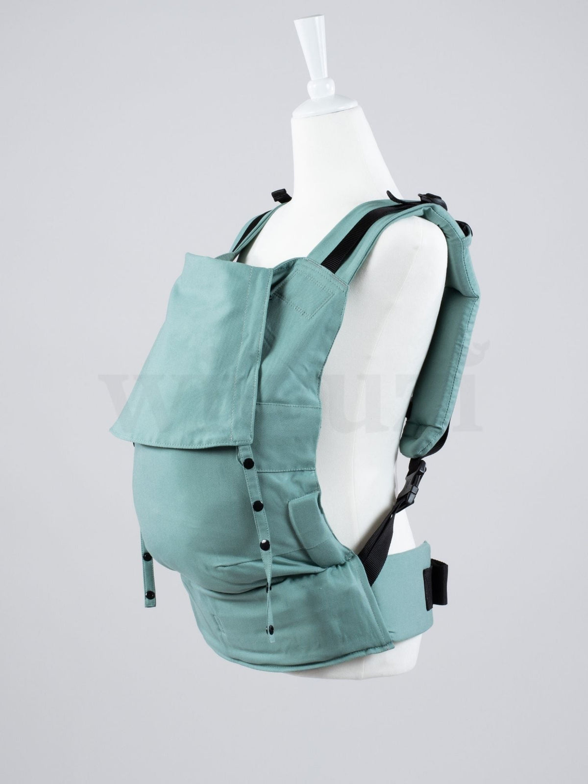 Fullbuckle Babytrage – Fräulein Hübsch Onesize Jade, Dreiviertelansicht von rechts