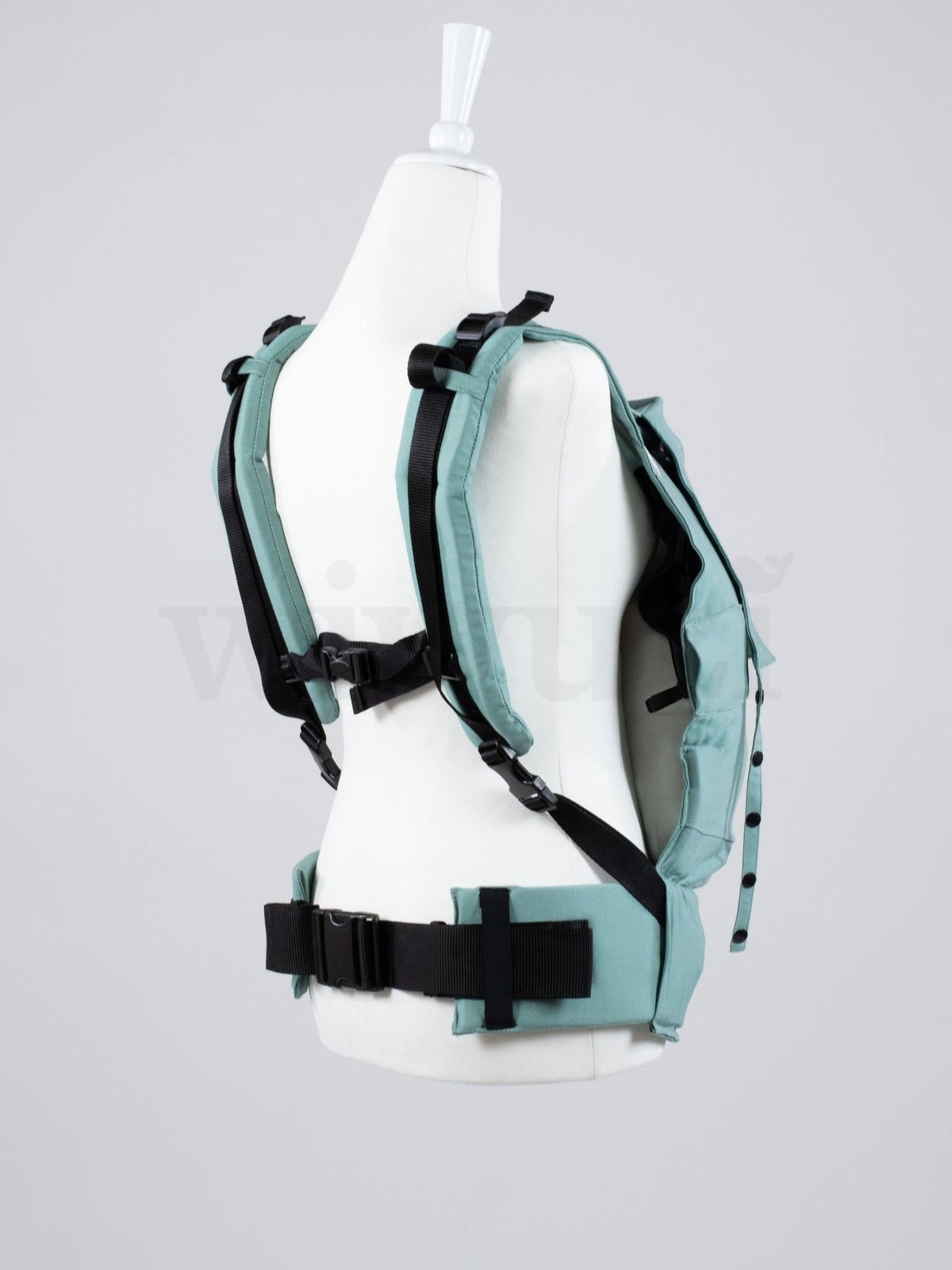 Fräulein Hübsch Fullbuckle Onesize Jade – Babytrage aus Bio-Baumwolle