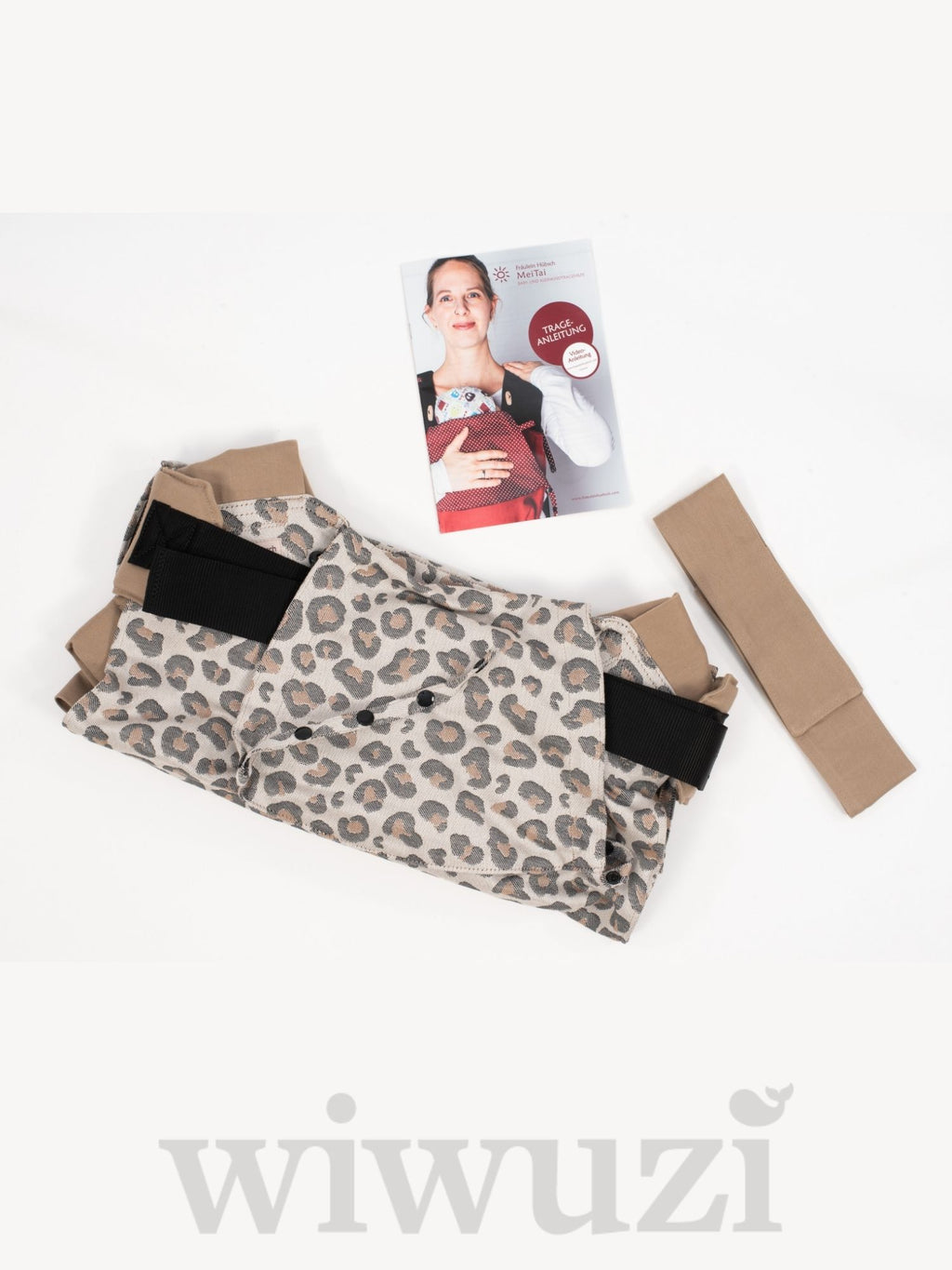 Fräulein Hübsch Mei Tai Toddlersize Leoprint – Lieferumfang mit Trage, Brustgurt und Stoffbeutel
