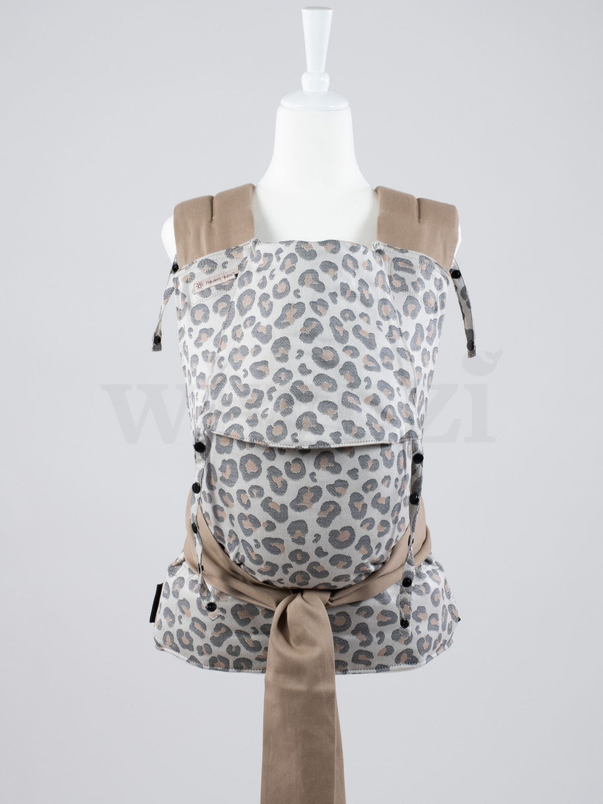 Fräulein Hübsch Mei Tai Toddlersize Leoprint – Ergonomische Babytrage aus Bio-Baumwolle