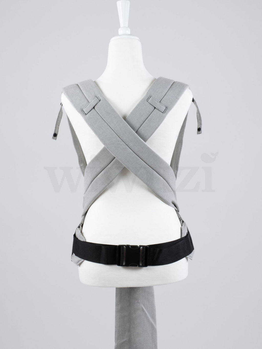 Fräulein Hübsch SoftTai V2 Toddlersize Silver – Ergonomische Babytrage aus Bio-Baumwolle