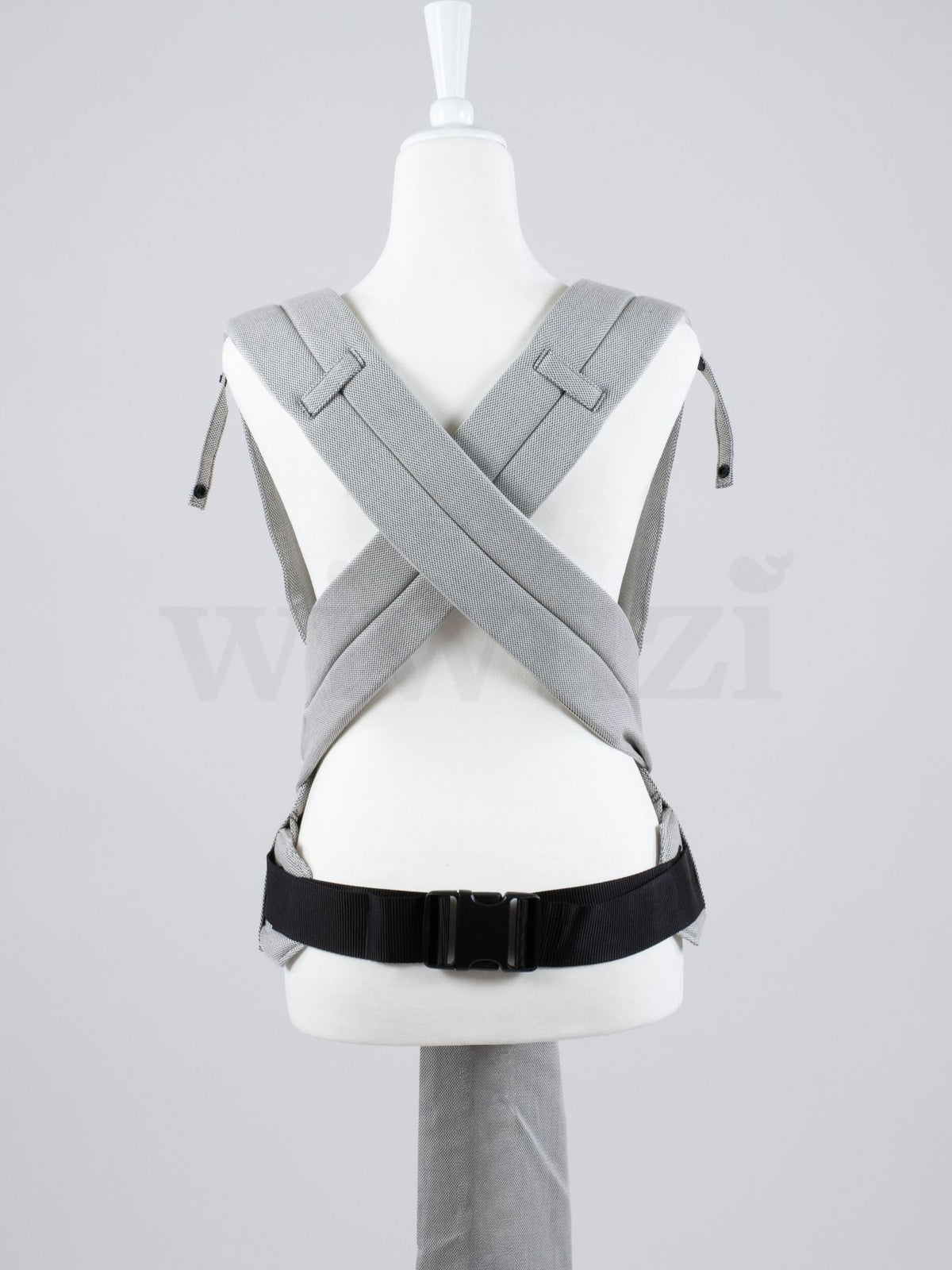 Fräulein Hübsch SoftTai V2 Toddlersize Silver – Ergonomische Babytrage aus Bio-Baumwolle