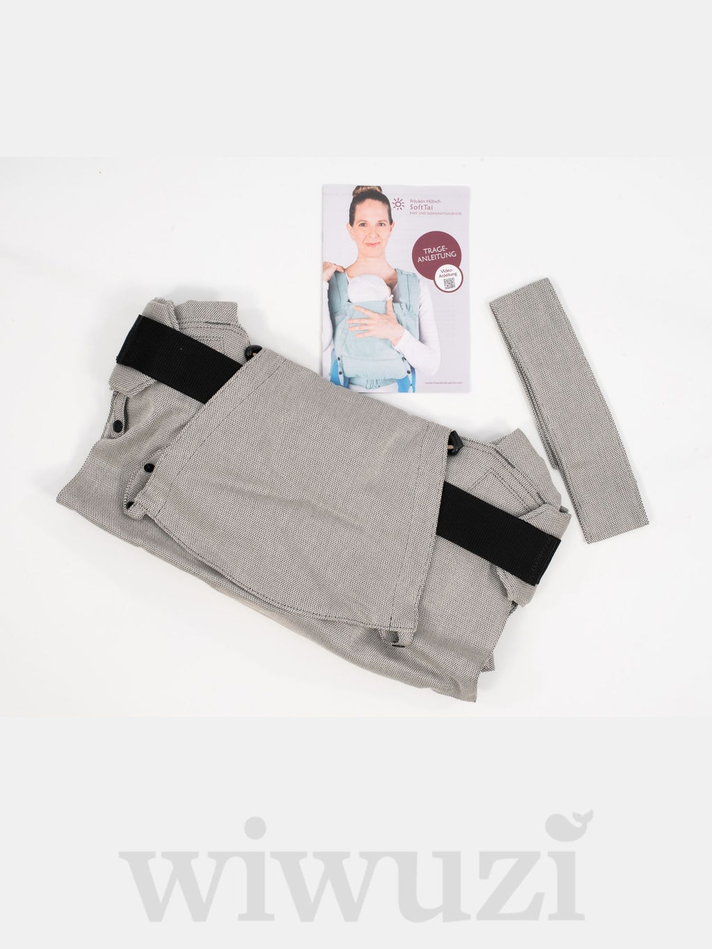 Fräulein Hübsch SoftTai V2 Toddlersize Silver – Ergonomische Babytrage aus Bio-Baumwolle
