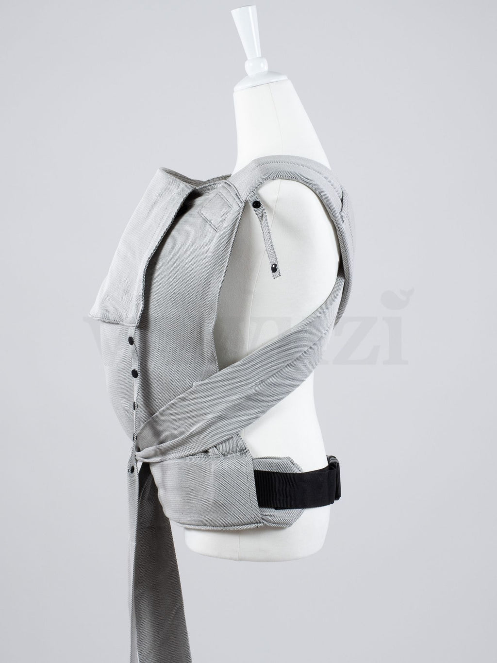 Fräulein Hübsch SoftTai V2 Toddlersize Silver – Ergonomische Babytrage aus Bio-Baumwolle
