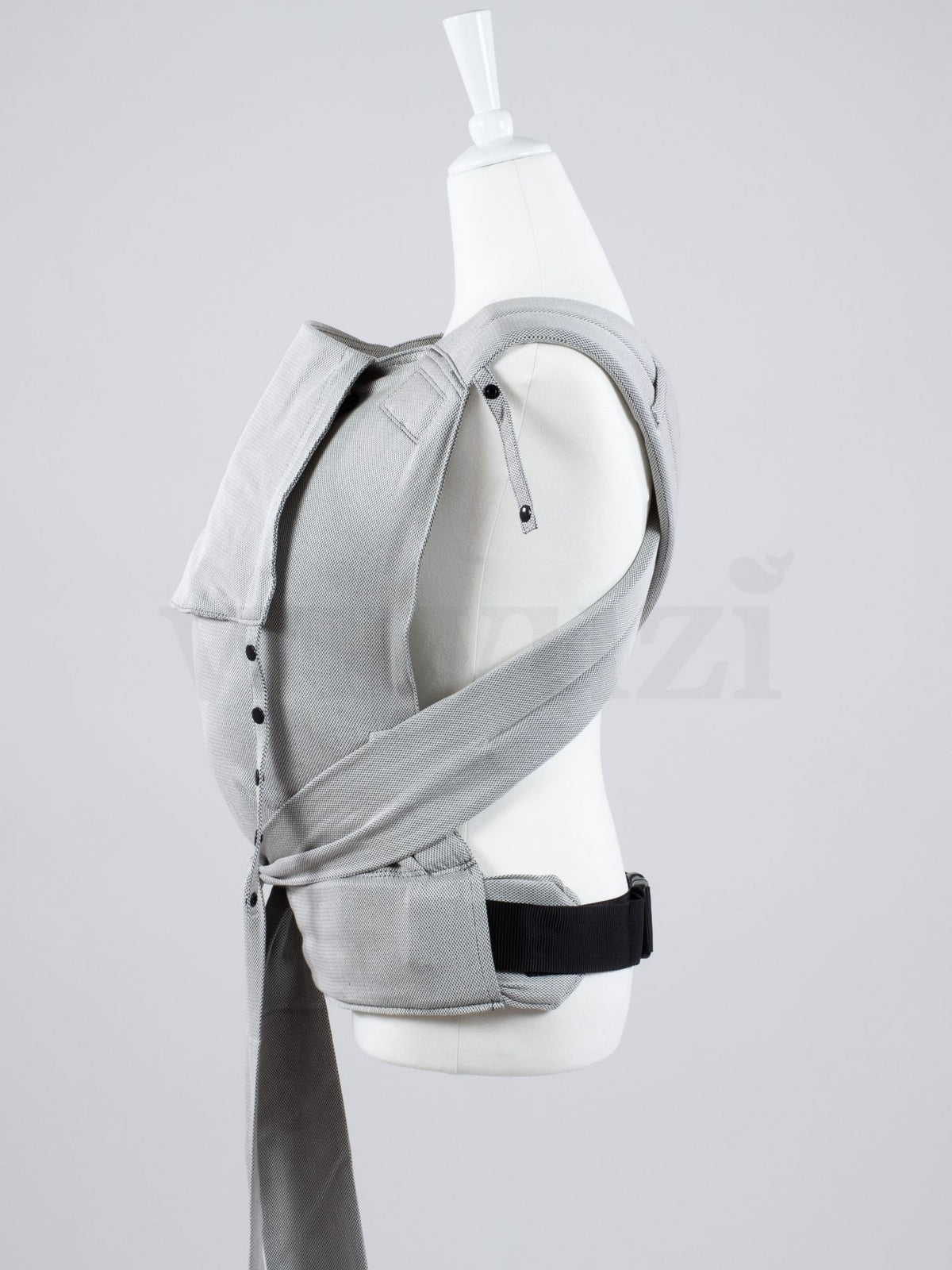 Fräulein Hübsch SoftTai V2 Toddlersize Silver – Ergonomische Babytrage aus Bio-Baumwolle