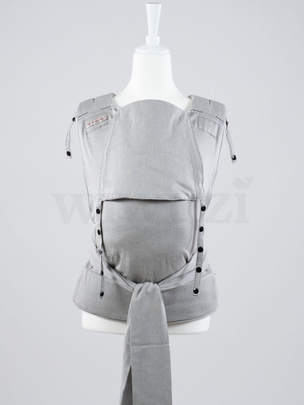 Fräulein Hübsch SoftTai V2 Toddlersize Silver – Ergonomische Babytrage aus Bio-Baumwolle