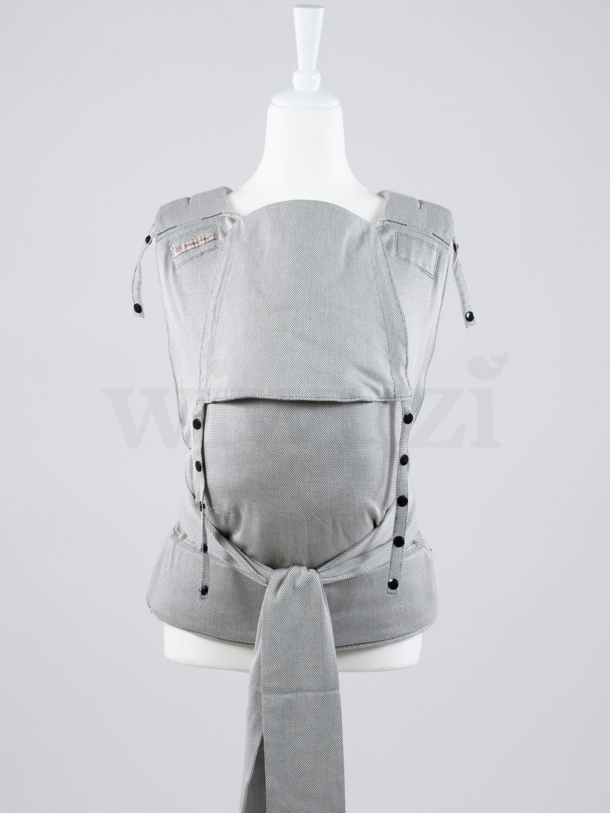 Fräulein Hübsch SoftTai V2 Toddlersize Silver – Ergonomische Babytrage aus Bio-Baumwolle