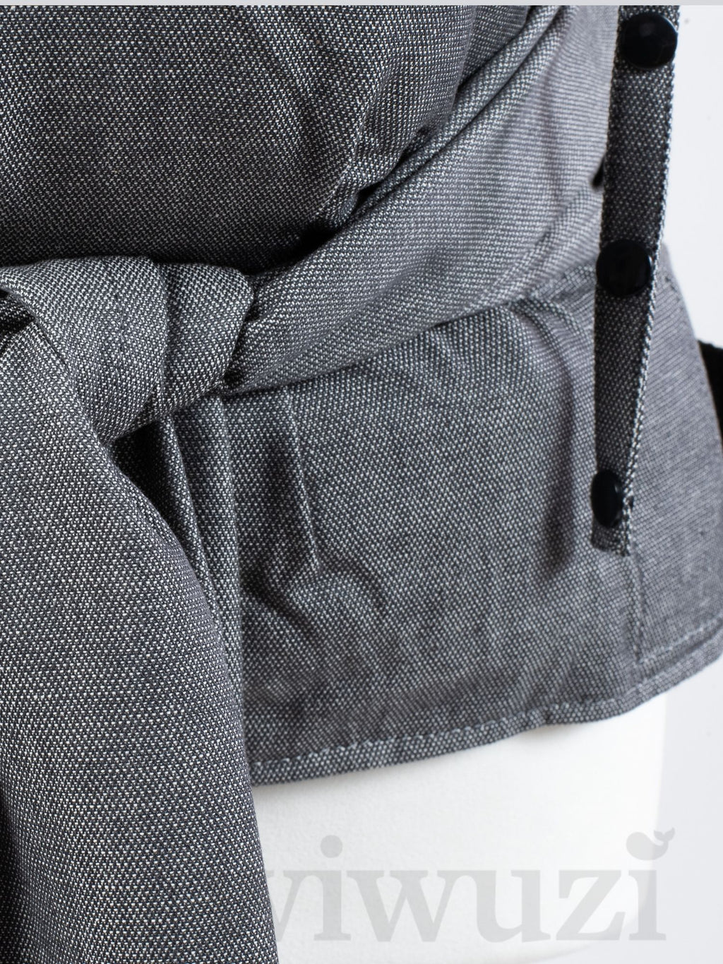 Fräulein Hübsch WrapCon Babysize Graphite – Ergonomische Babytrage aus Bio-Baumwolle