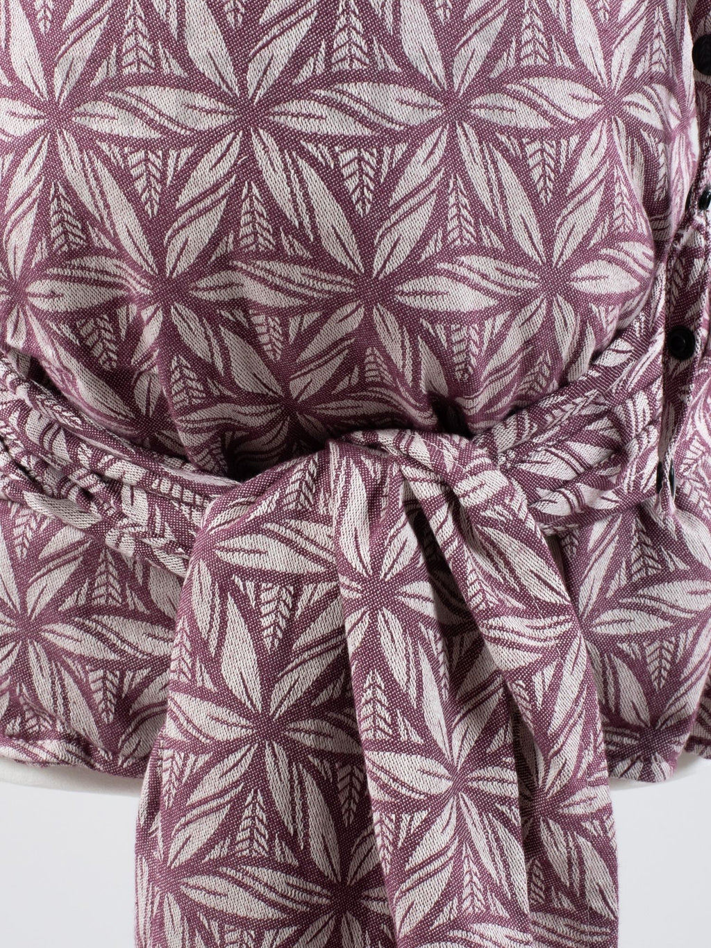 Fräulein Hübsch WrapCon Toddlersize Lorelei Bordeaux – Ergonomische Babytrage aus Bio-Baumwolle