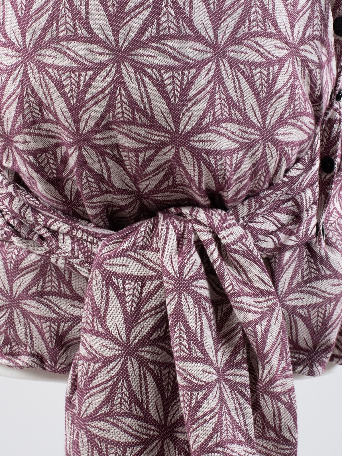 Fräulein Hübsch WrapCon Toddlersize Lorelei Bordeaux – Ergonomische Babytrage aus Bio-Baumwolle