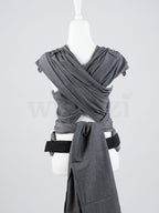 Fräulein Hübsch WrapCon Babysize Graphite – Ergonomische Babytrage aus Bio-Baumwolle