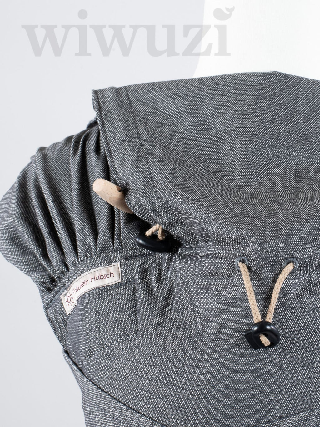 Fräulein Hübsch WrapCon Babysize Graphite – Ergonomische Babytrage aus Bio-Baumwolle