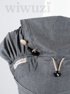 Fräulein Hübsch WrapCon Babysize Graphite – Ergonomische Babytrage aus Bio-Baumwolle