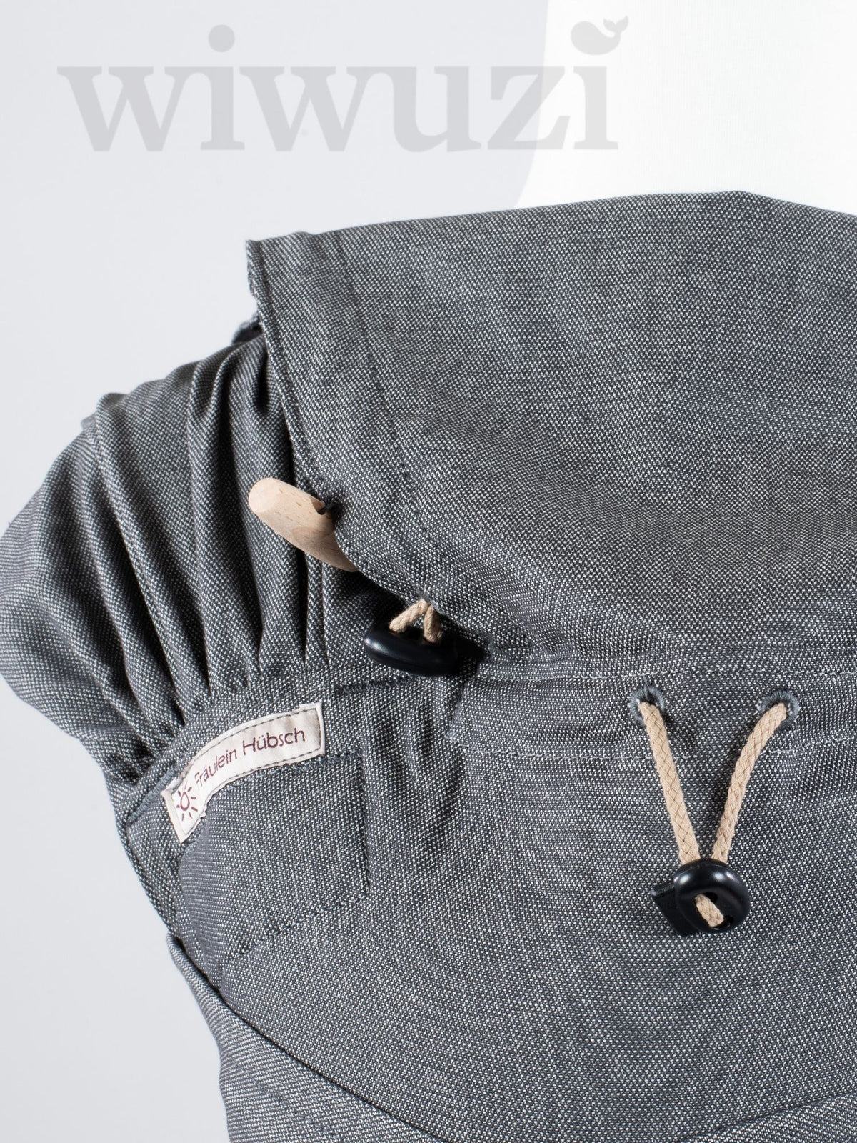 Fräulein Hübsch WrapCon Babysize Graphite – Ergonomische Babytrage aus Bio-Baumwolle