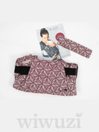 Fräulein Hübsch WrapCon Toddlersize Lorelei Bordeaux – Ergonomische Babytrage aus Bio-Baumwolle