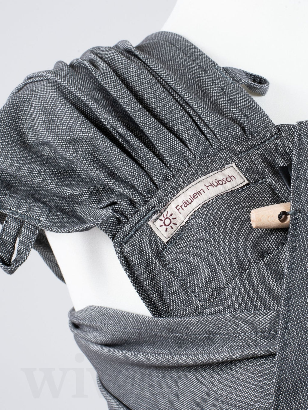 Fräulein Hübsch WrapCon Babysize Graphite – Ergonomische Babytrage aus Bio-Baumwolle