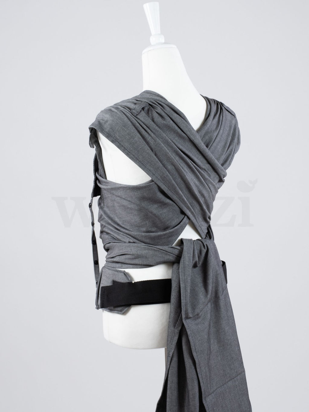Fräulein Hübsch WrapCon Babysize Graphite – Ergonomische Babytrage aus Bio-Baumwolle