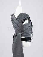 Fräulein Hübsch WrapCon Babysize Graphite – Ergonomische Babytrage aus Bio-Baumwolle