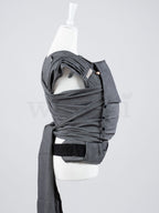 Fräulein Hübsch WrapCon Babysize Graphite – Ergonomische Babytrage aus Bio-Baumwolle