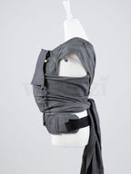 Fräulein Hübsch WrapCon Babysize Graphite – Ergonomische Babytrage aus Bio-Baumwolle