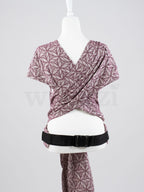 Fräulein Hübsch WrapCon Toddlersize Lorelei Bordeaux – Ergonomische Babytrage aus Bio-Baumwolle