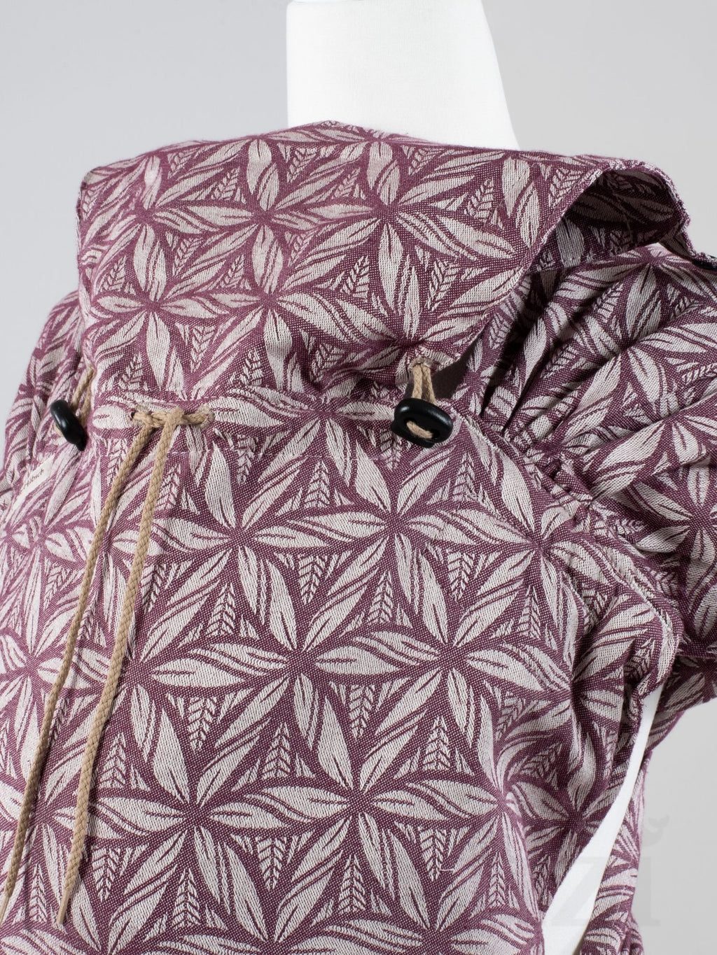 Fräulein Hübsch WrapCon Toddlersize Lorelei Bordeaux – Ergonomische Babytrage aus Bio-Baumwolle