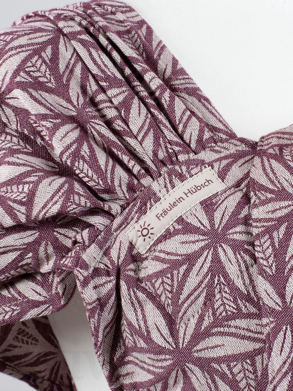 Fräulein Hübsch WrapCon Toddlersize Lorelei Bordeaux – Ergonomische Babytrage aus Bio-Baumwolle