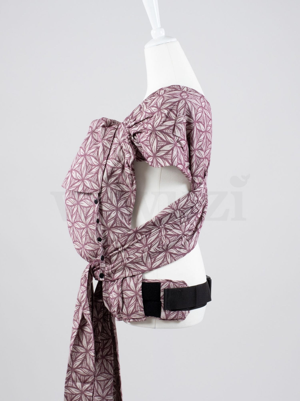 Fräulein Hübsch WrapCon Toddlersize Lorelei Bordeaux – Ergonomische Babytrage aus Bio-Baumwolle